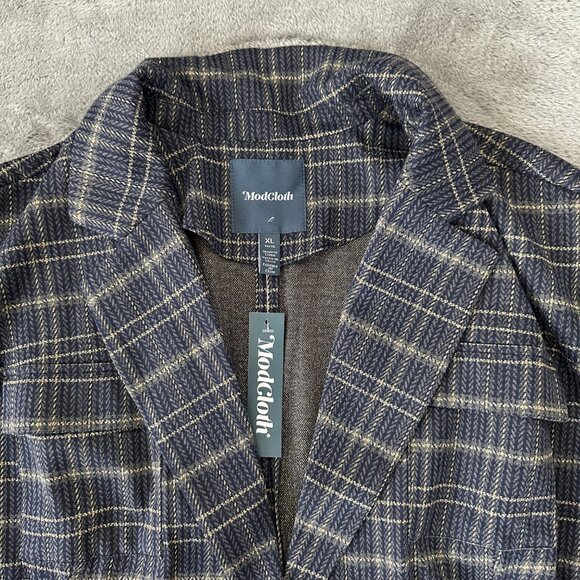 NWT ModCloth Plaid Belted Blazer Jacket Women's size XL - Picture 3 of 8